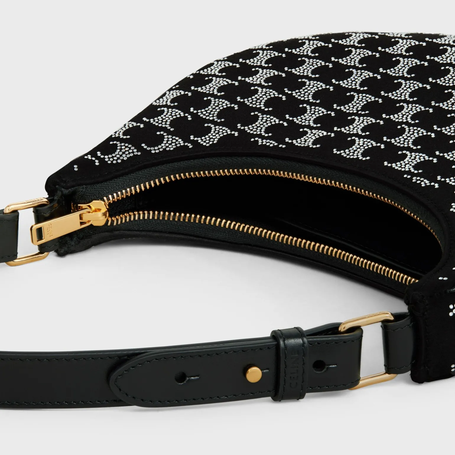 Ava Bag in SATIN WITH TRIOMPHE STRASS