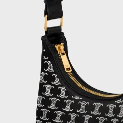 Ava Bag in SATIN WITH TRIOMPHE STRASS