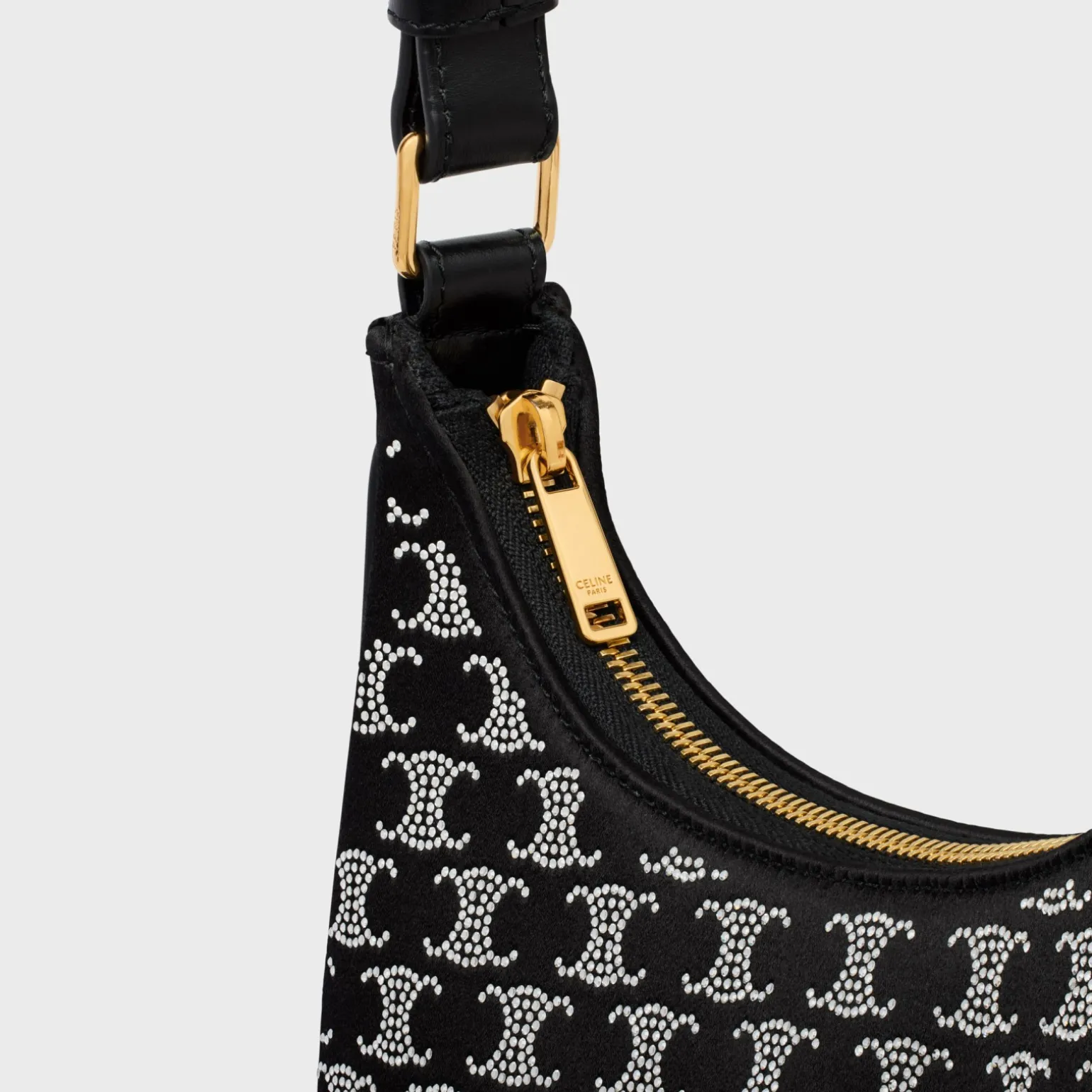 Ava Bag in SATIN WITH TRIOMPHE STRASS