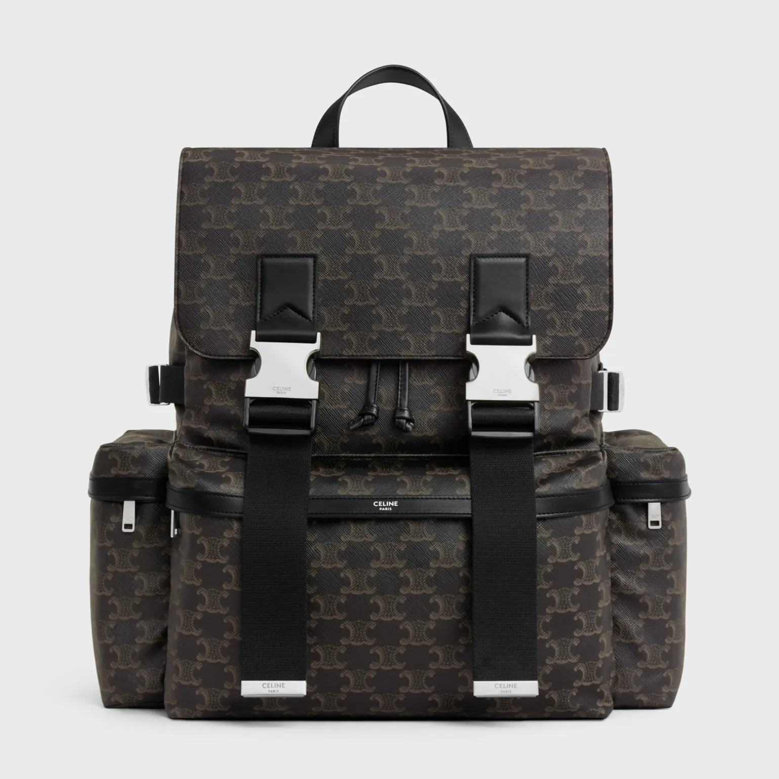Backpack in Triomphe canvas and calfskin