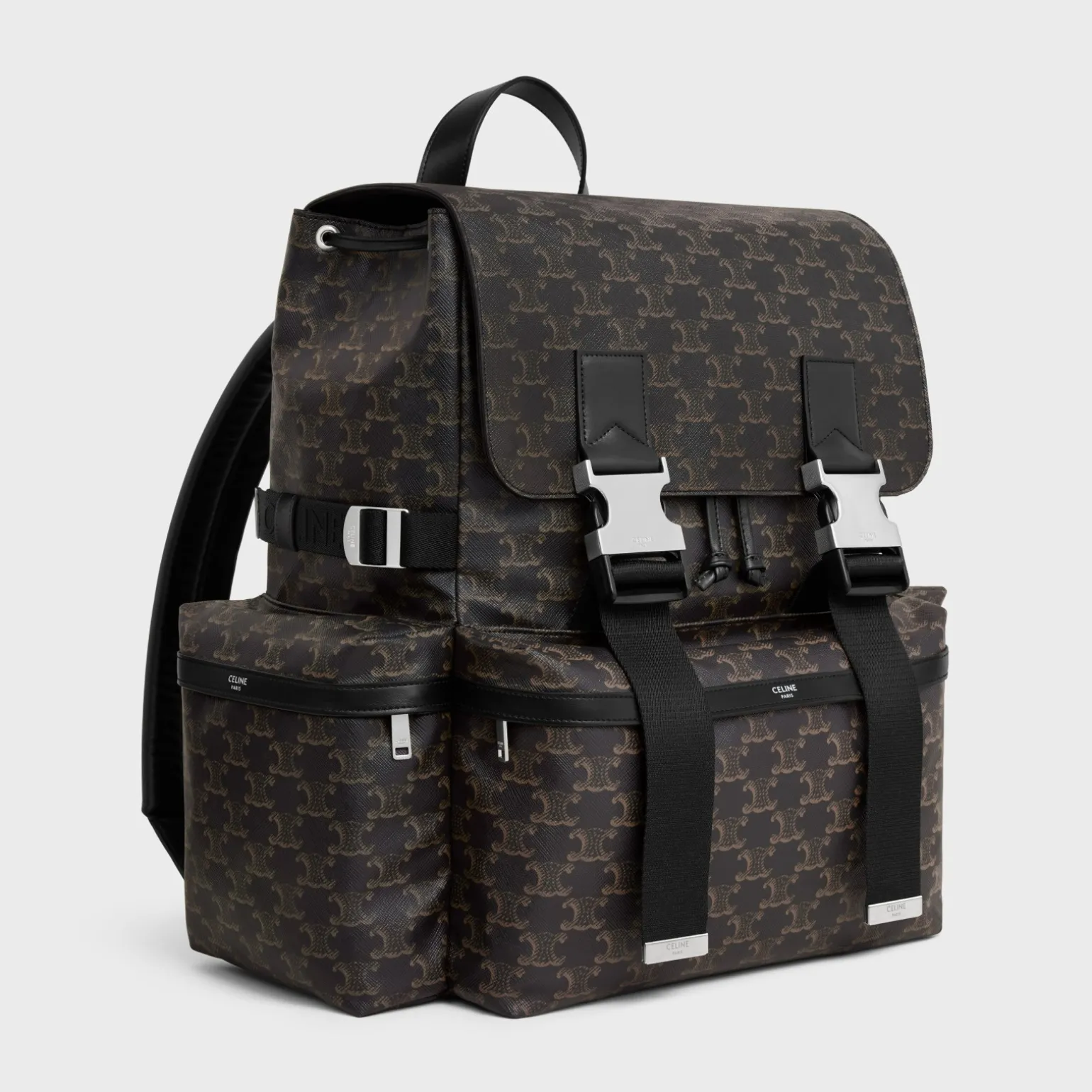 Backpack in Triomphe canvas and calfskin