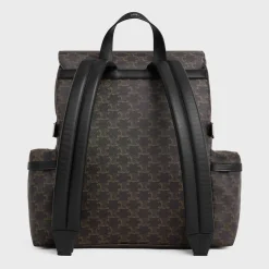 Backpack in Triomphe canvas and calfskin