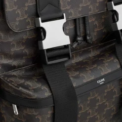 Backpack in Triomphe canvas and calfskin
