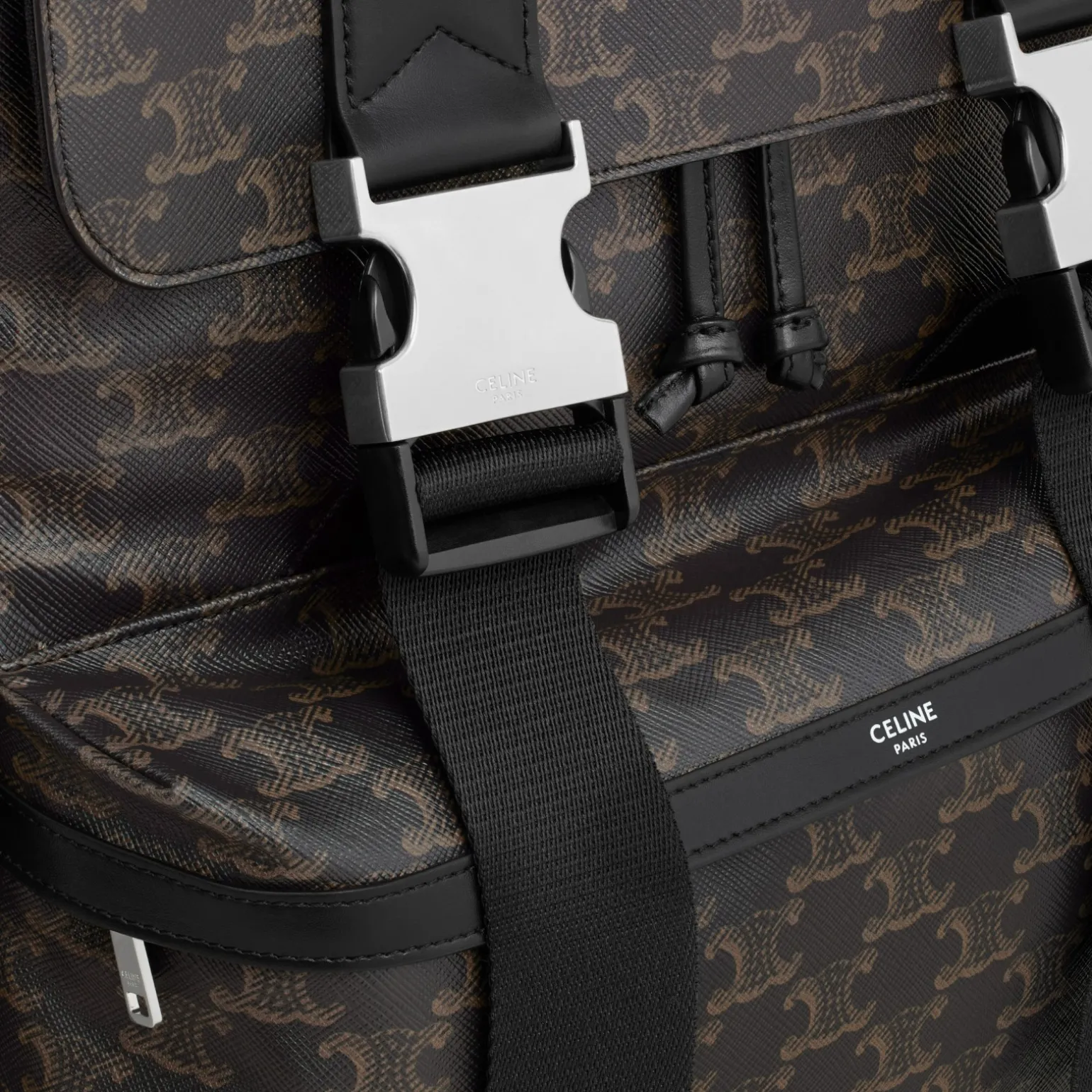 Backpack in Triomphe canvas and calfskin