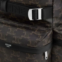 Backpack in Triomphe canvas and calfskin