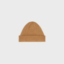beanie in cashmere and silk pointelle