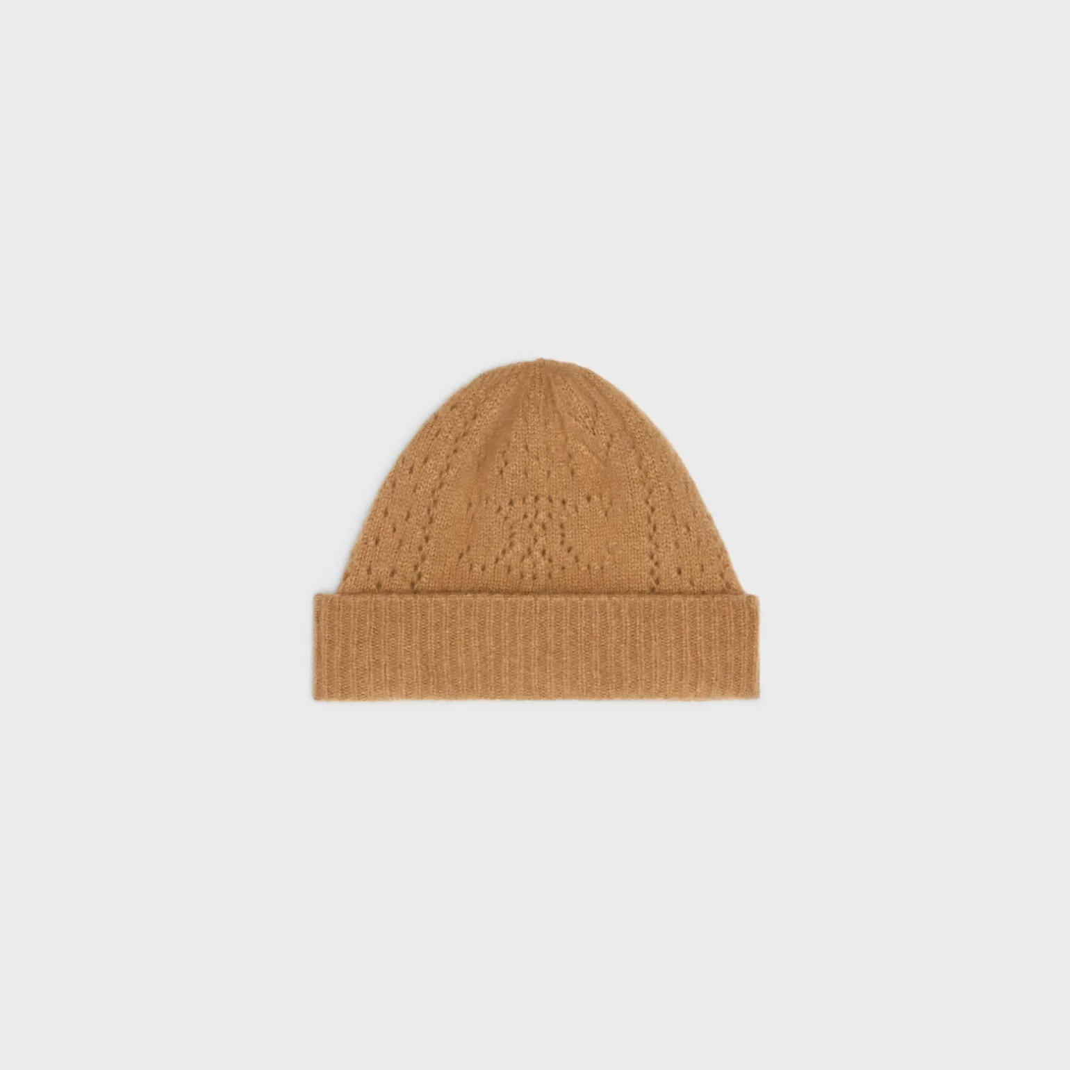 beanie in cashmere and silk pointelle