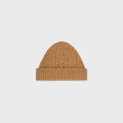 beanie in cashmere and silk pointelle