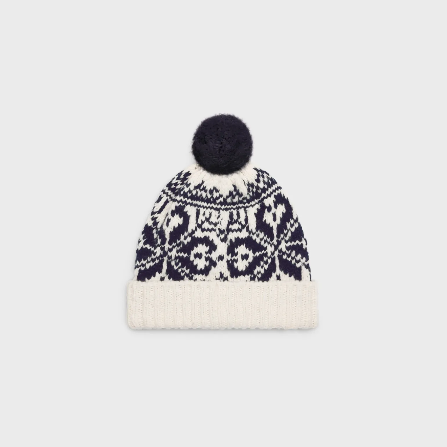 beanie in fair isle wool
