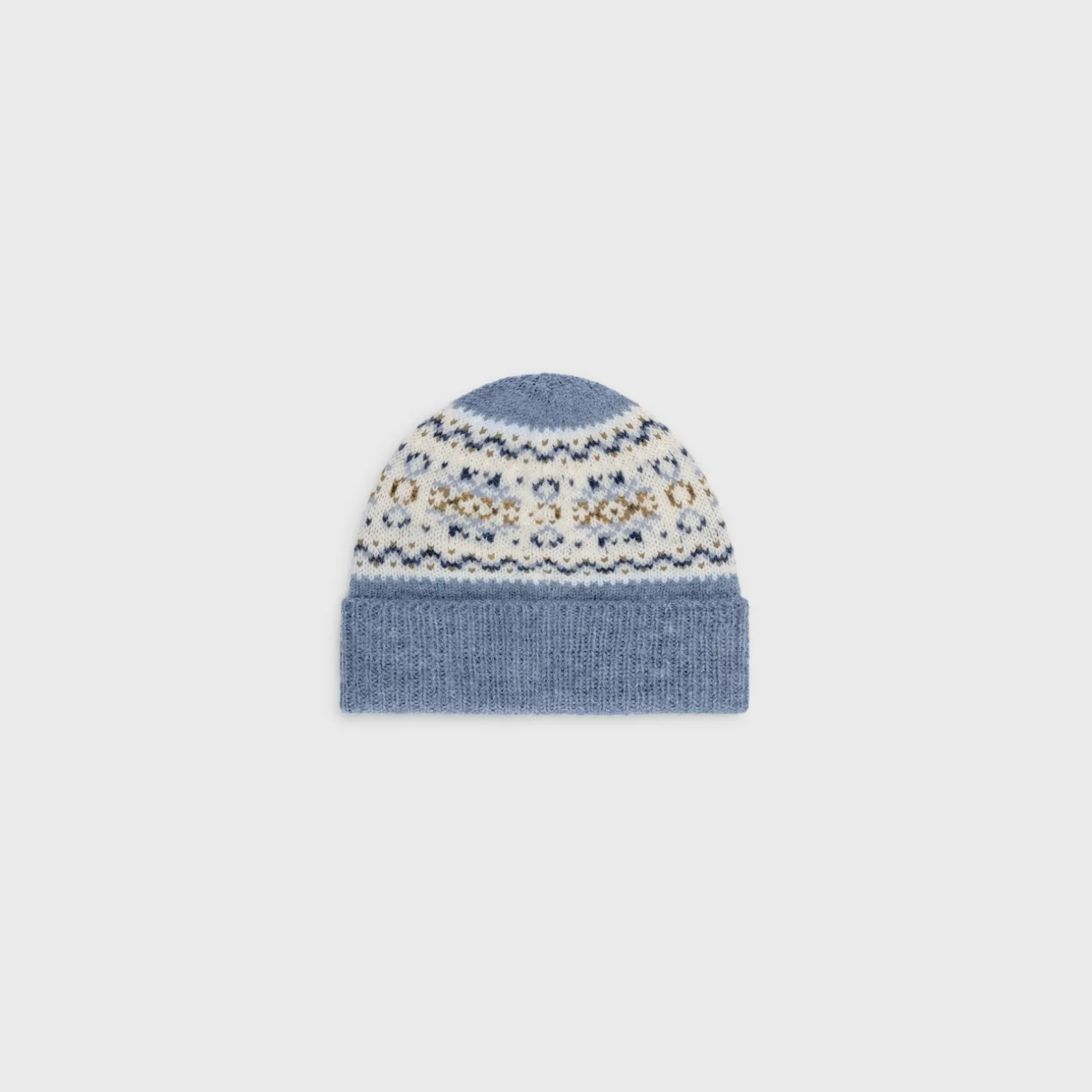 beanie in triomphe fair isle wool