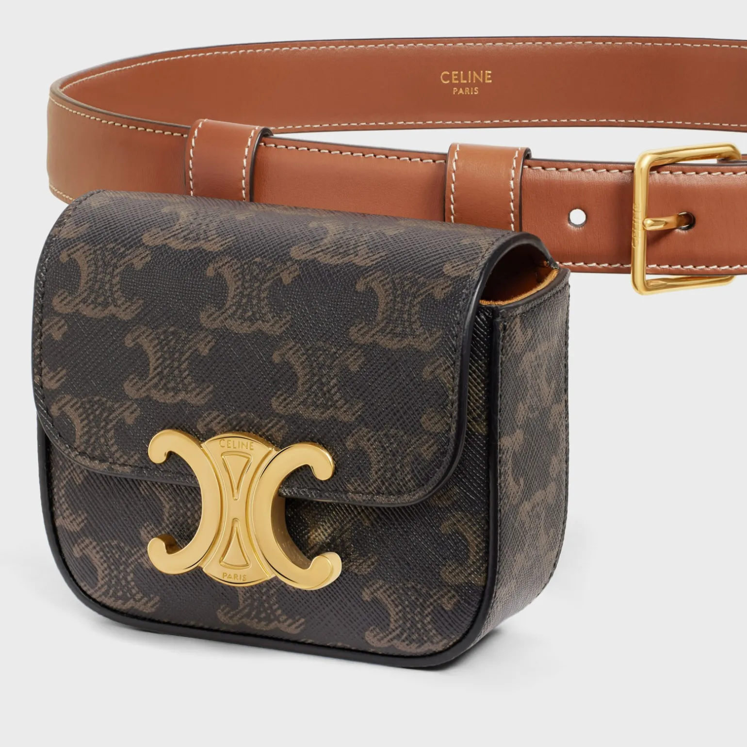 BELT BAG TRIOMPHE BELT in TRIOMPHE CANVAS AND CALFSKIN