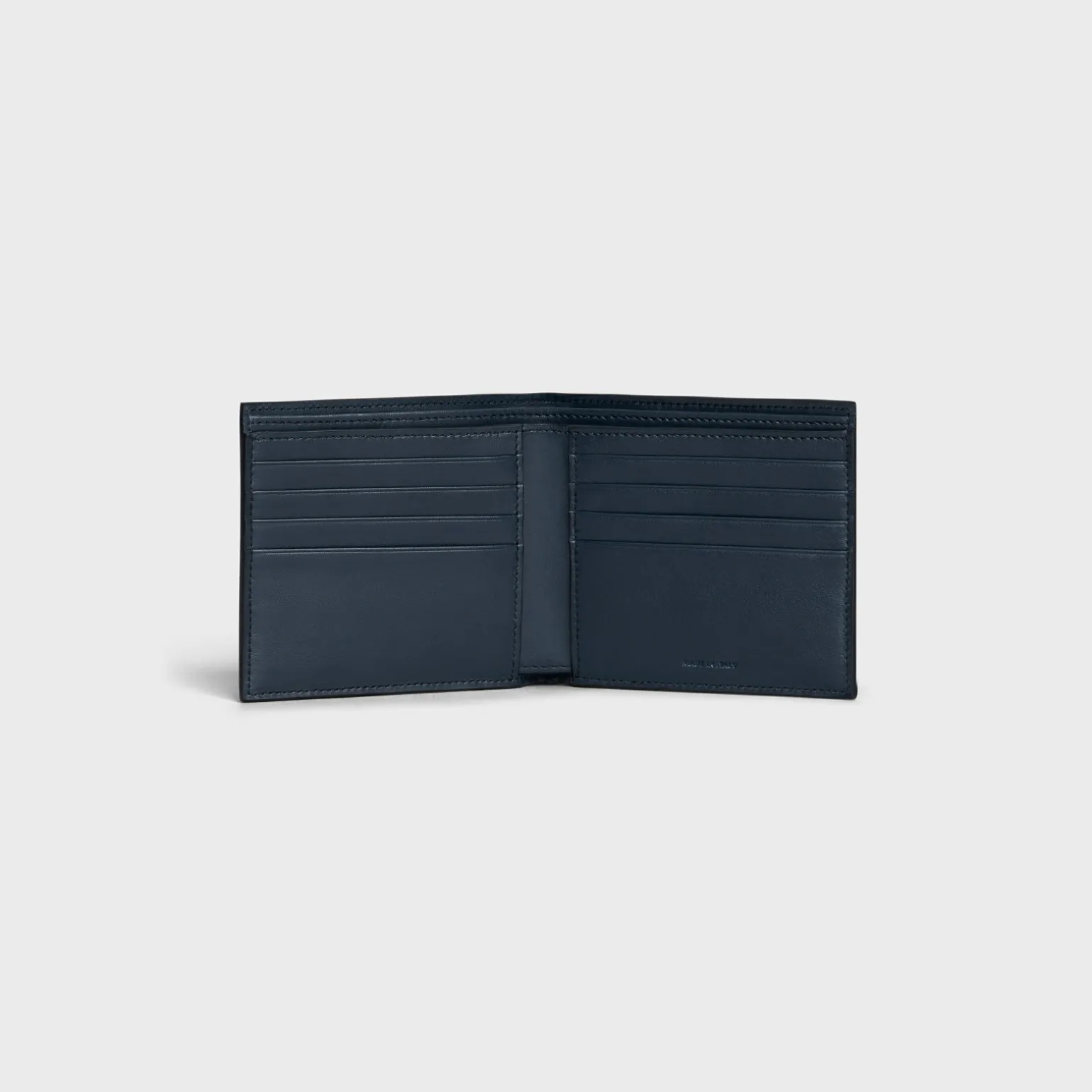 Bi-fold wallet in Grained calfskin