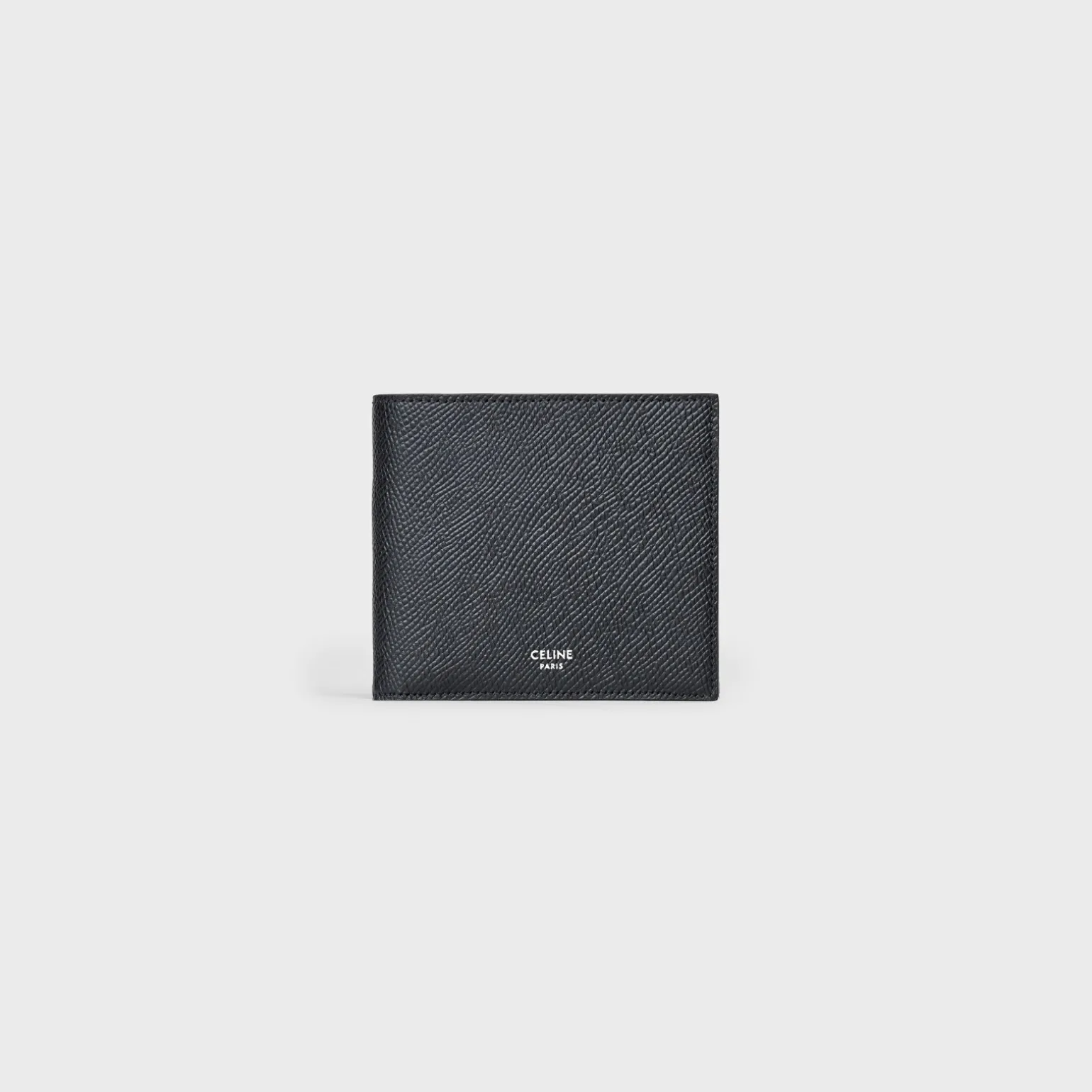 Bi-fold Wallet with Coin Compartment in grained calfskin