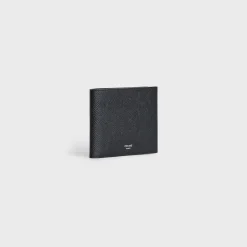 Bi-fold Wallet with Coin Compartment in grained calfskin