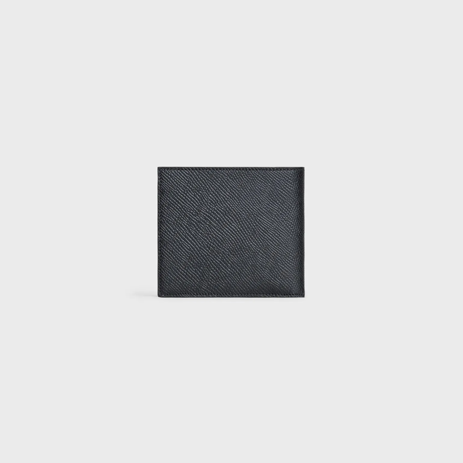 Bi-fold Wallet with Coin Compartment in grained calfskin