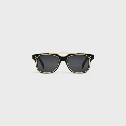 Black Frame 51 Sunglasses in Acetate with Metal