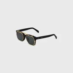 Black Frame 51 Sunglasses in Acetate with Metal