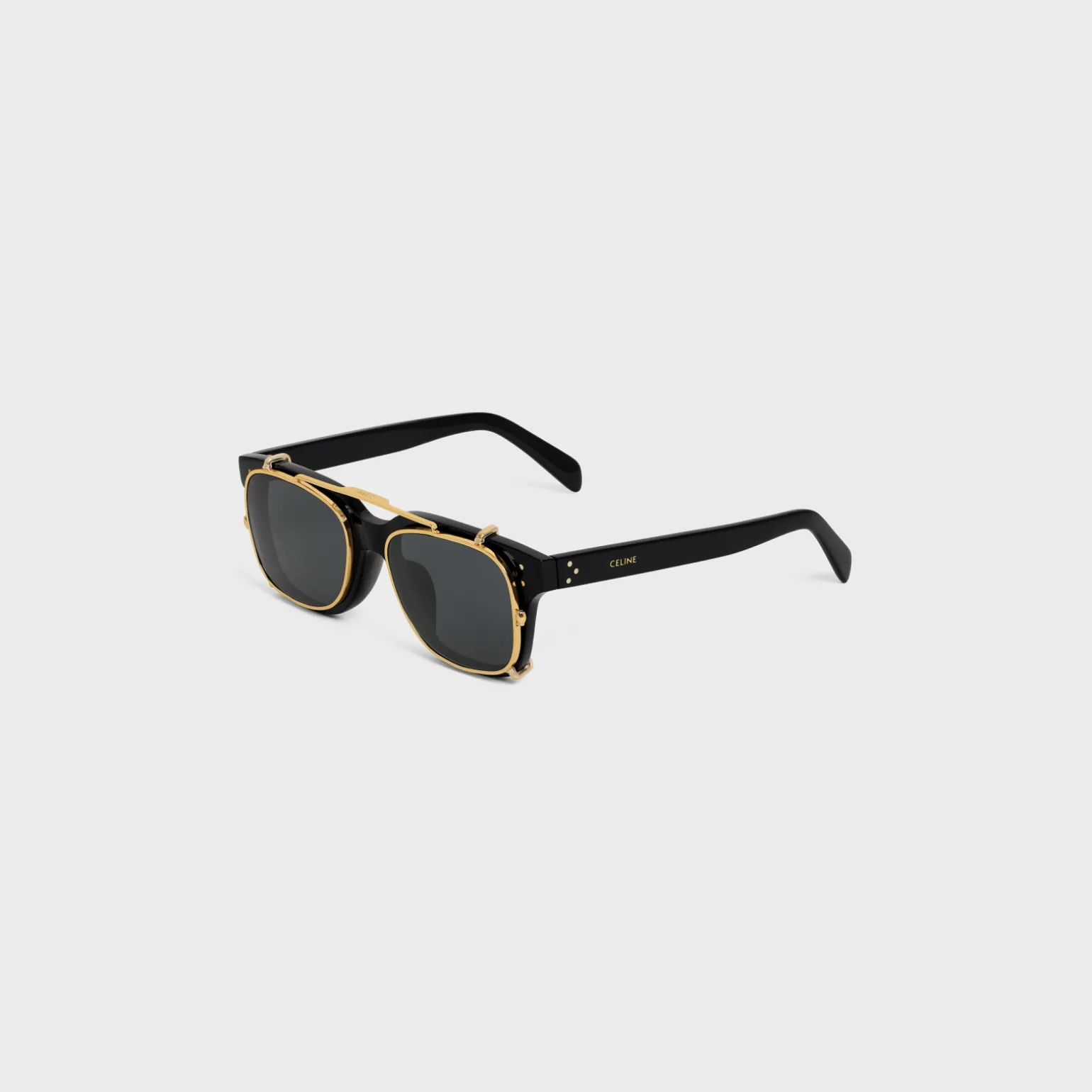 Black Frame 51 Sunglasses in Acetate with Metal