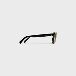 Black Frame 51 Sunglasses in Acetate with Metal