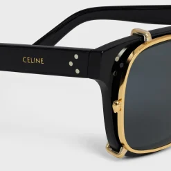 Black Frame 51 Sunglasses in Acetate with Metal