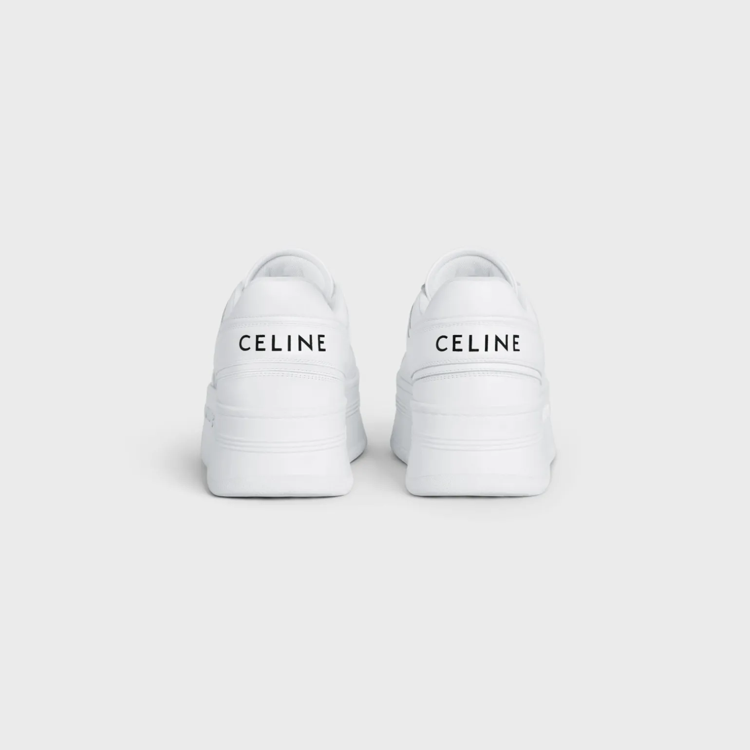 BLOCK SNEAKERS WITH WEDGE OUTSOLE in CALFSKIN