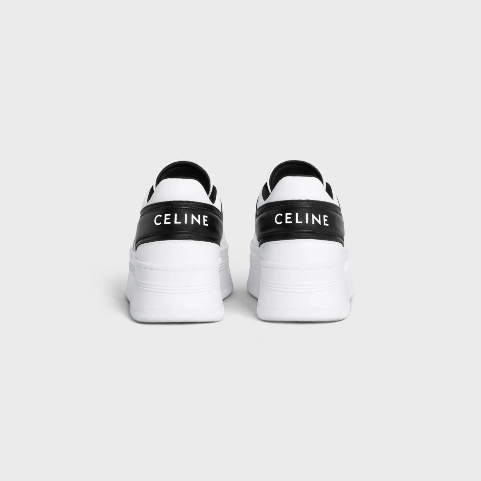 BLOCK SNEAKERS WITH WEDGE OUTSOLE in CALFSKIN