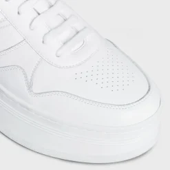 BLOCK SNEAKERS WITH WEDGE OUTSOLE in CALFSKIN