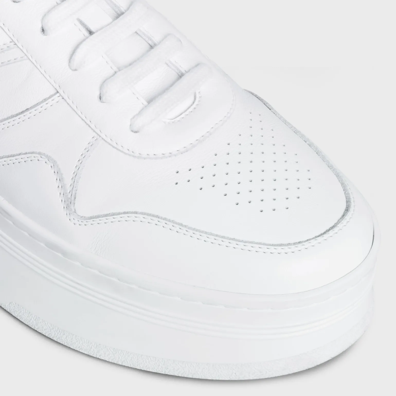 BLOCK SNEAKERS WITH WEDGE OUTSOLE in CALFSKIN