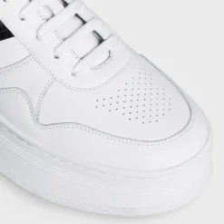BLOCK SNEAKERS WITH WEDGE OUTSOLE in CALFSKIN