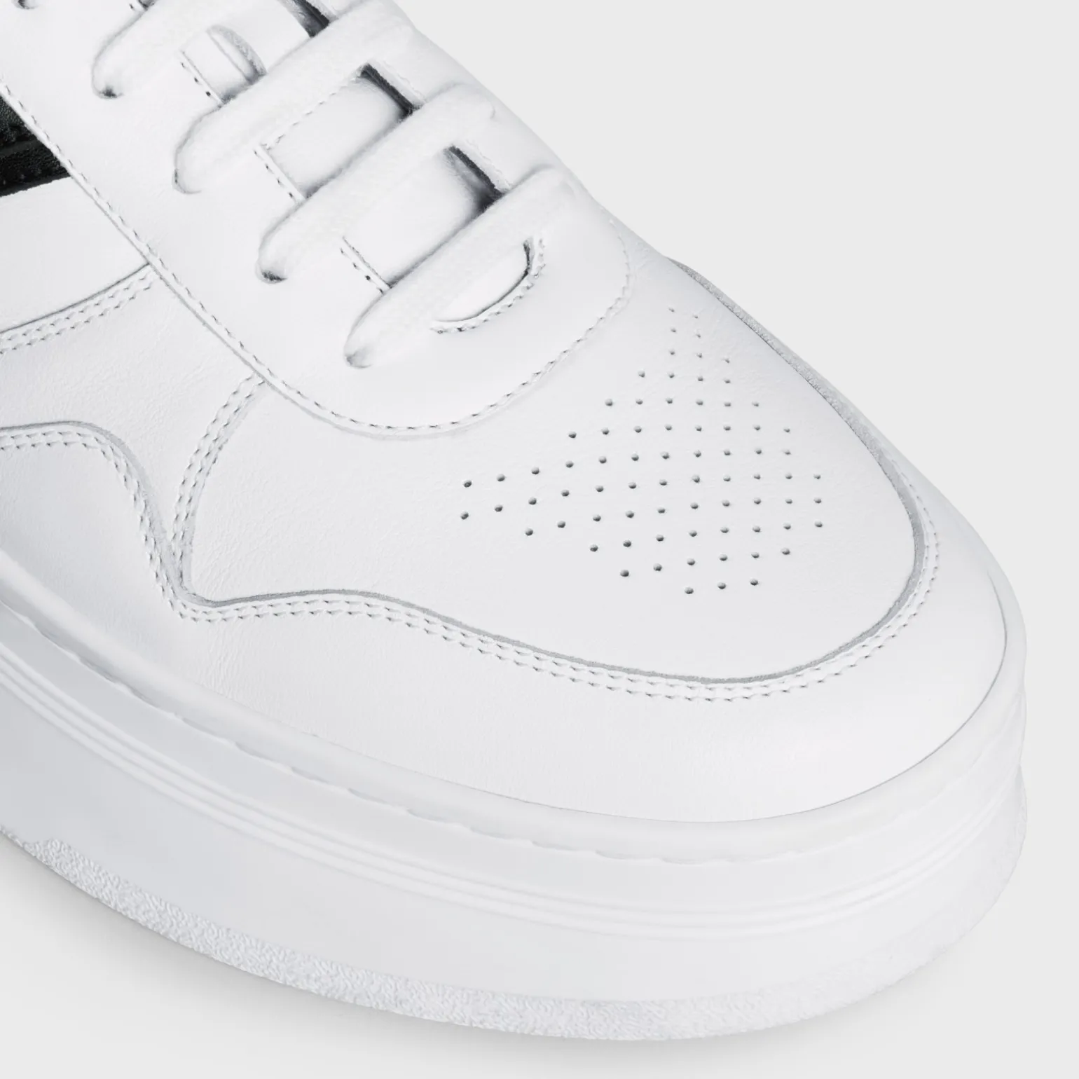 BLOCK SNEAKERS WITH WEDGE OUTSOLE in CALFSKIN