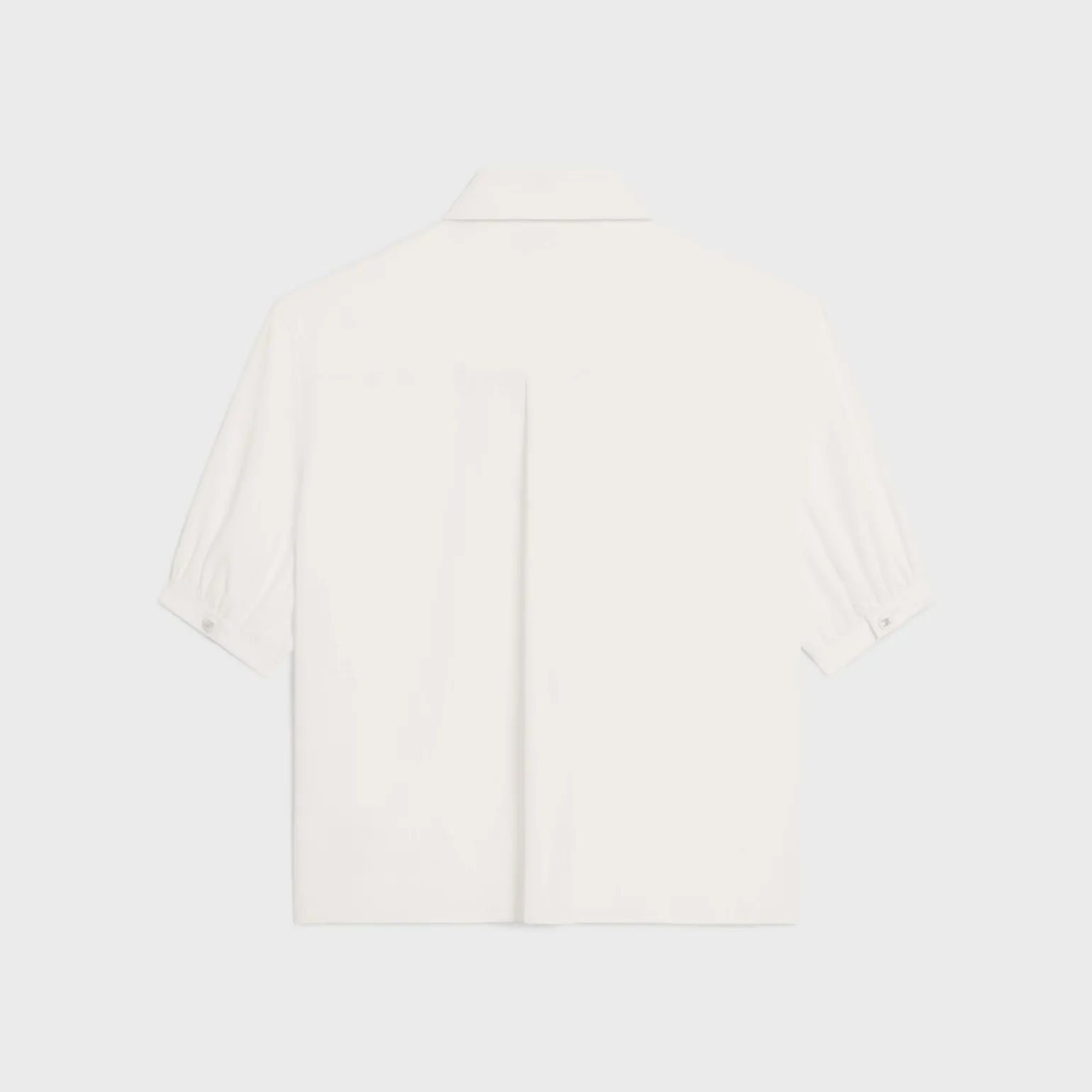 blouse with Claudine collar in silk crepe and acetate