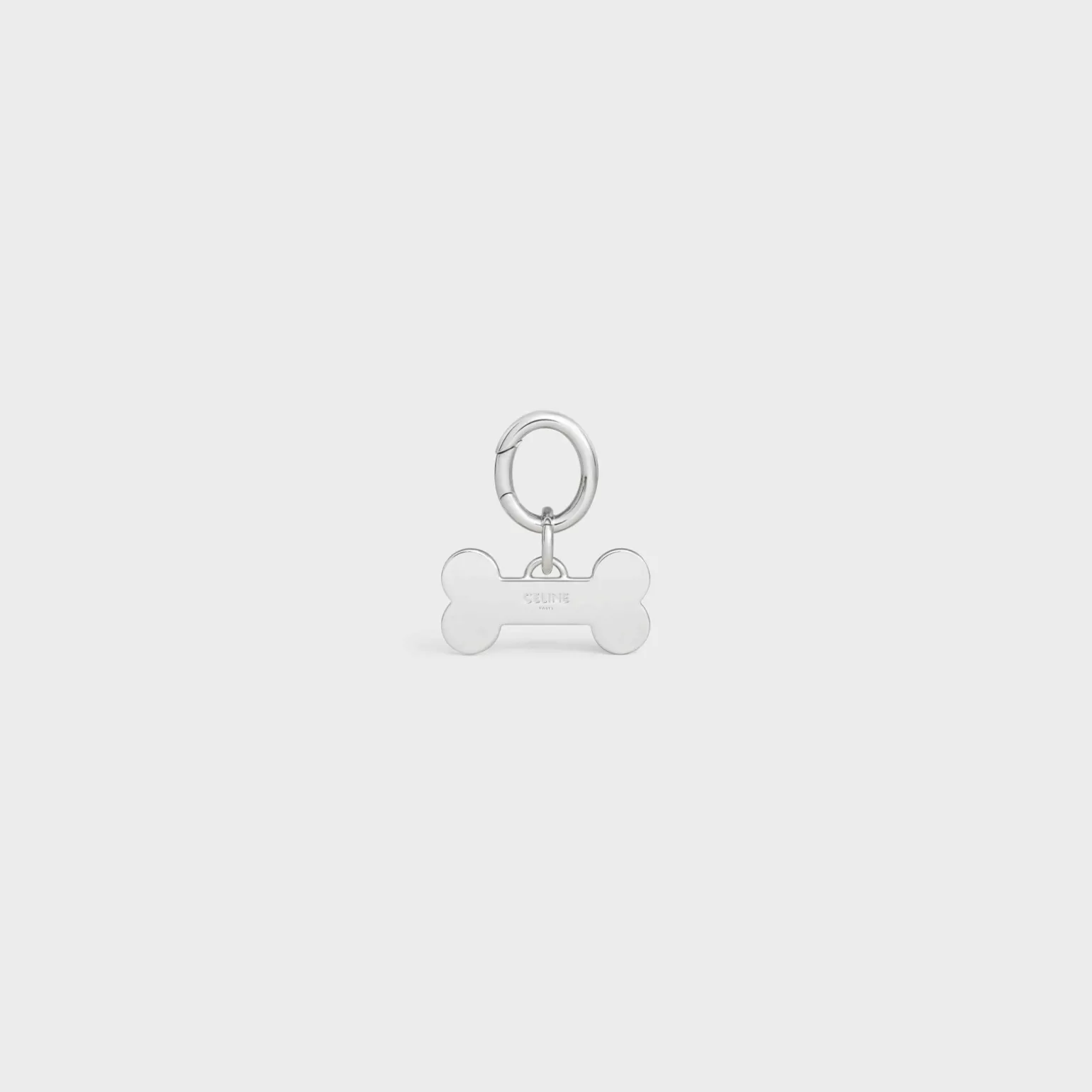 Bone strass dog medal in brass