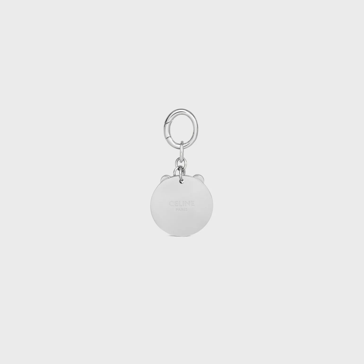 Bone strass plate dog medal in brass