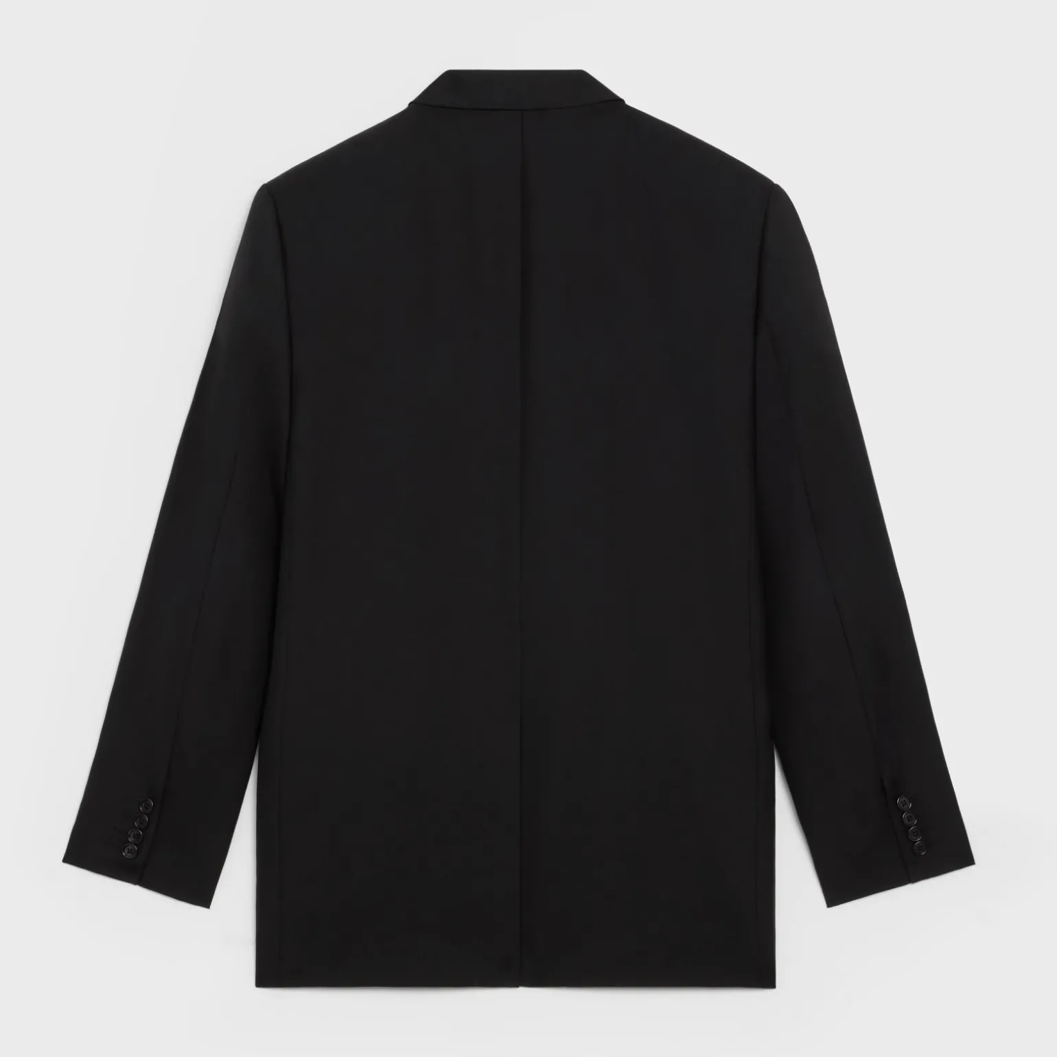 boxy jacket in gabardine wool