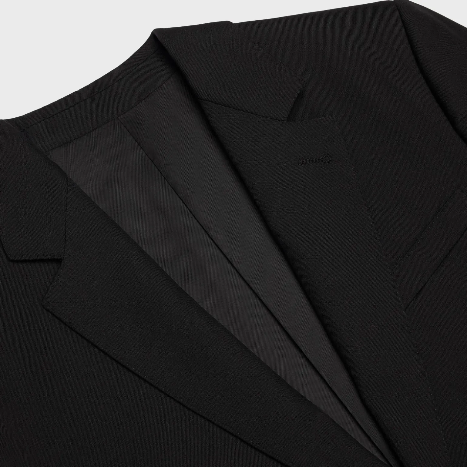 boxy jacket in gabardine wool