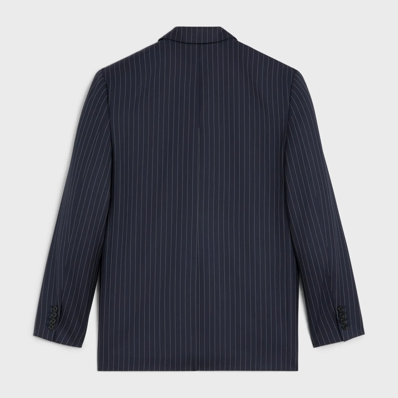boxy jacket in striped cashmere wool