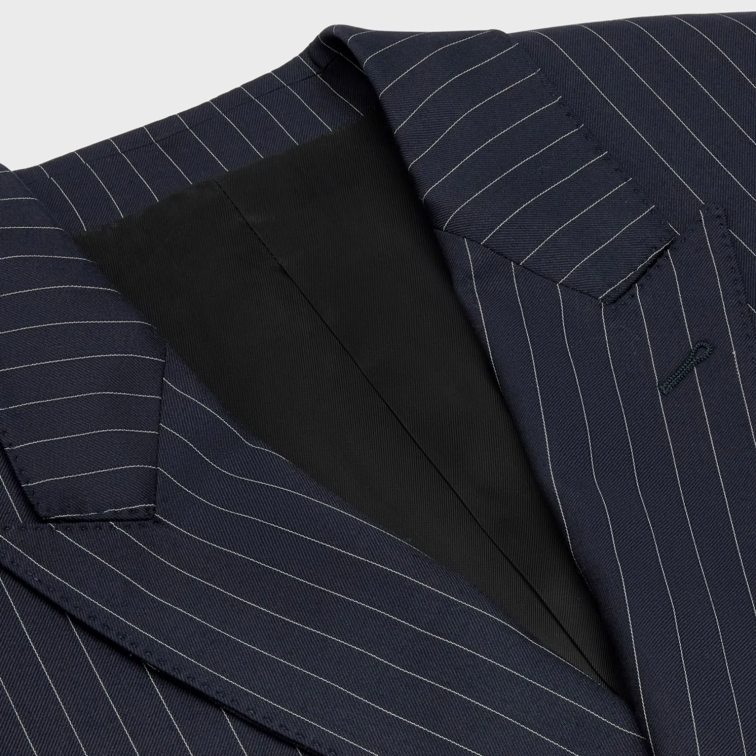 boxy jacket in striped cashmere wool
