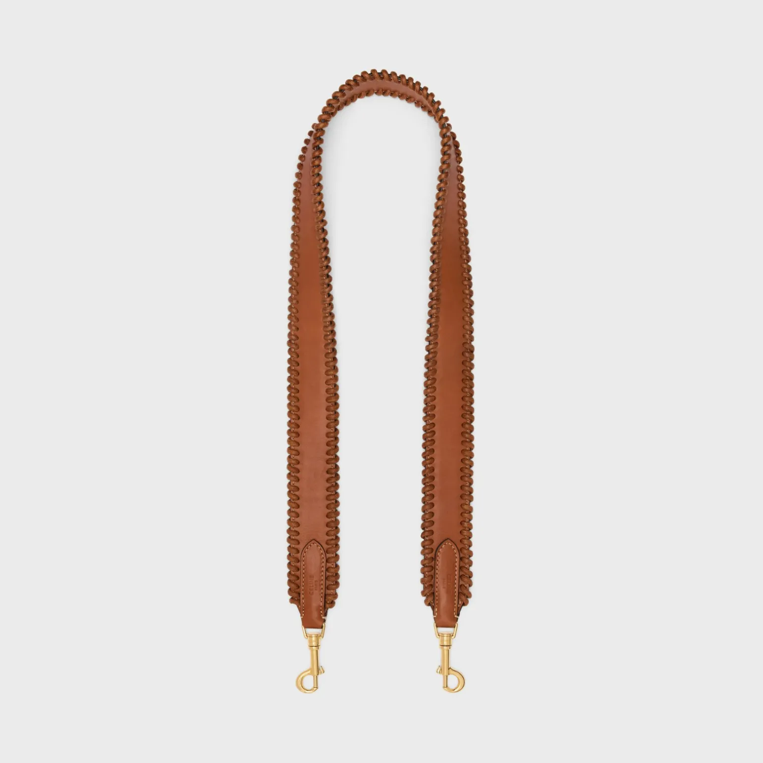 BRAIDED STRAP in NATURAL CALFSKIN with Gold Finishing