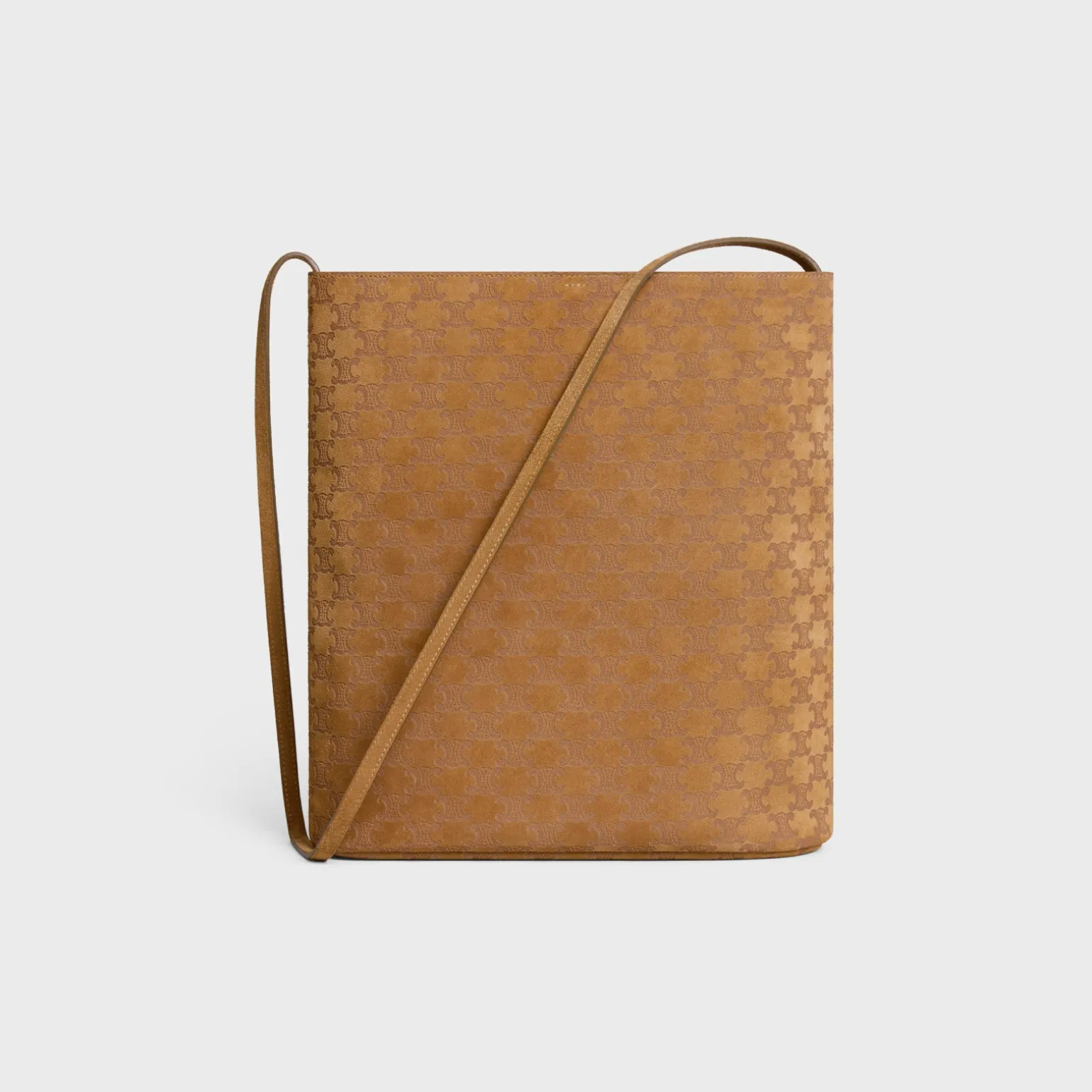 BUCKET in SUEDE CALFSKIN WITH TRIOMPHE ALL OVER