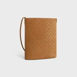 BUCKET in SUEDE CALFSKIN WITH TRIOMPHE ALL OVER