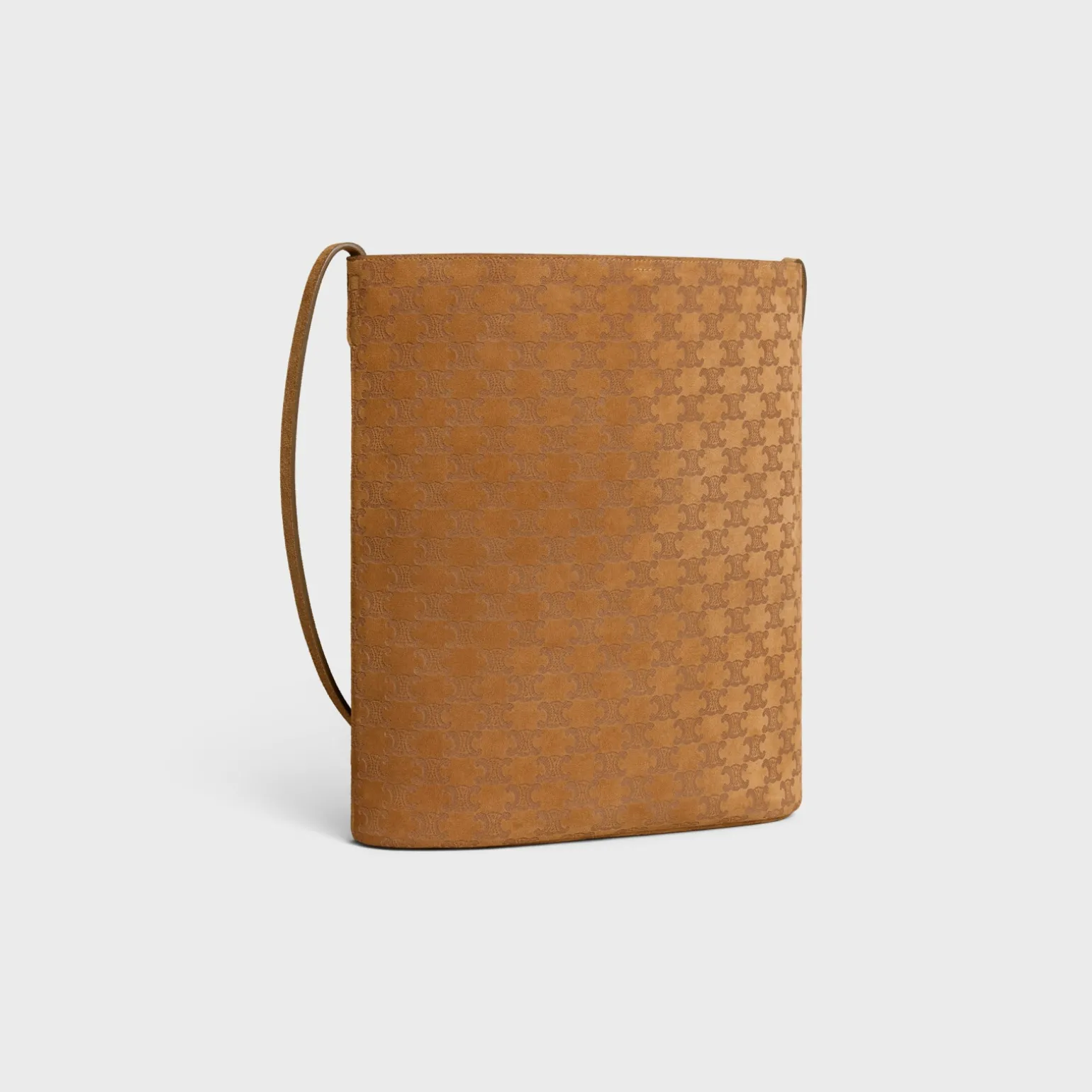 BUCKET in SUEDE CALFSKIN WITH TRIOMPHE ALL OVER