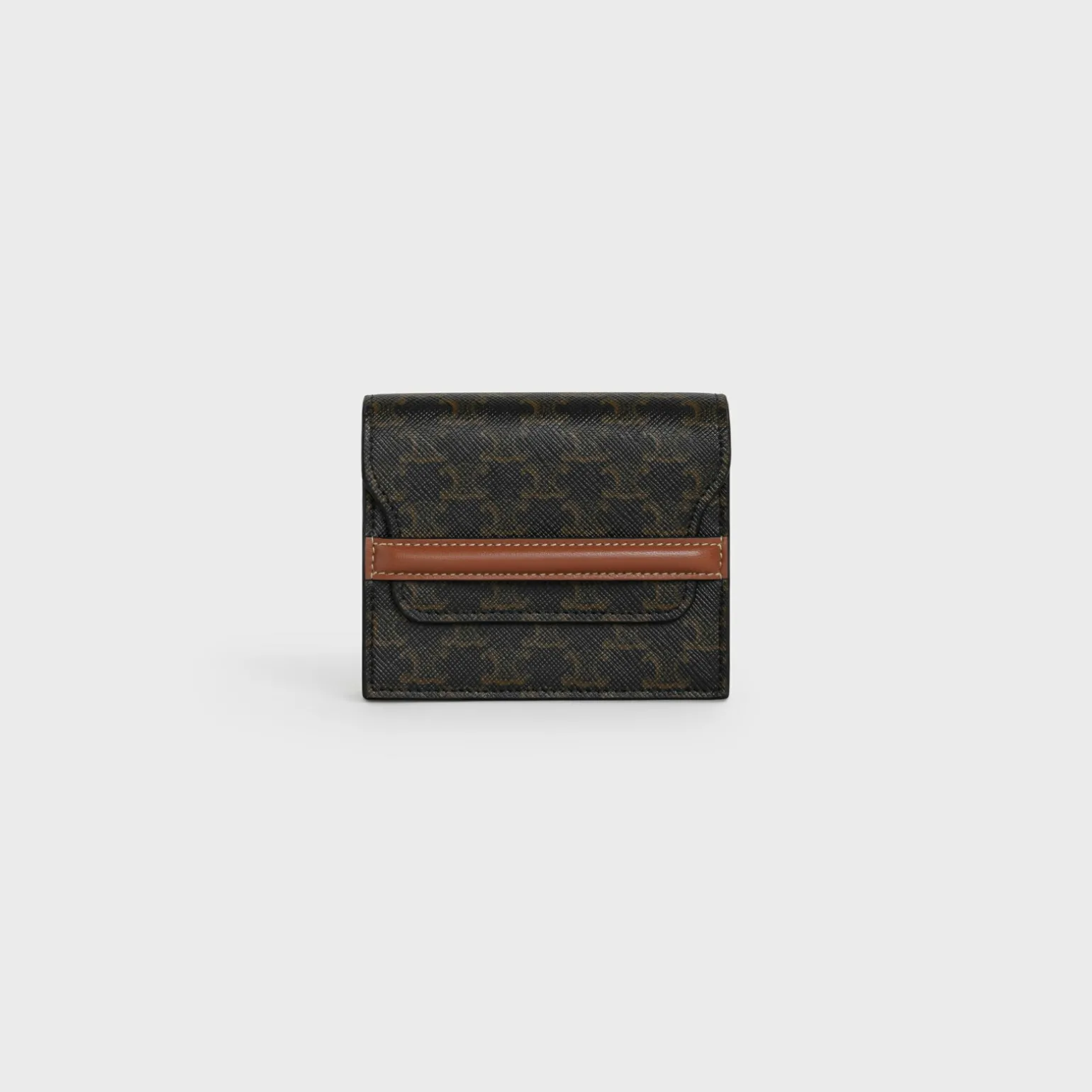Business Card Holder in Triomphe Canvas and Lambskin