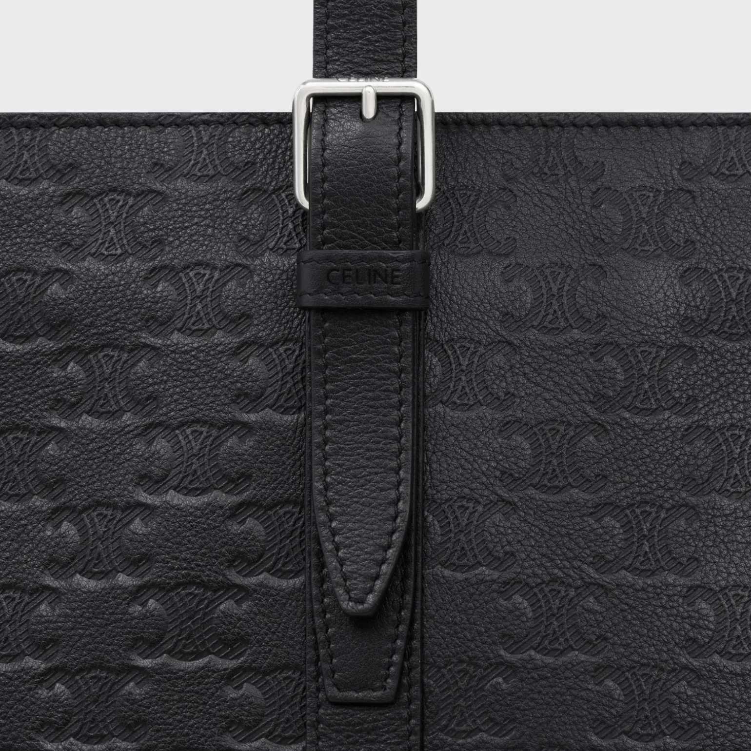 CABAS WITH BUCKLE in Calfskin with triomphe embossed