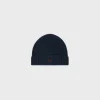 cable-knit triomphe beanie in cashmere