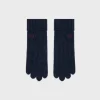cable-knit triomphe gloves in cashmere