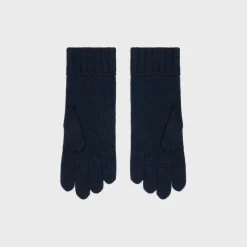 cable-knit triomphe gloves in cashmere