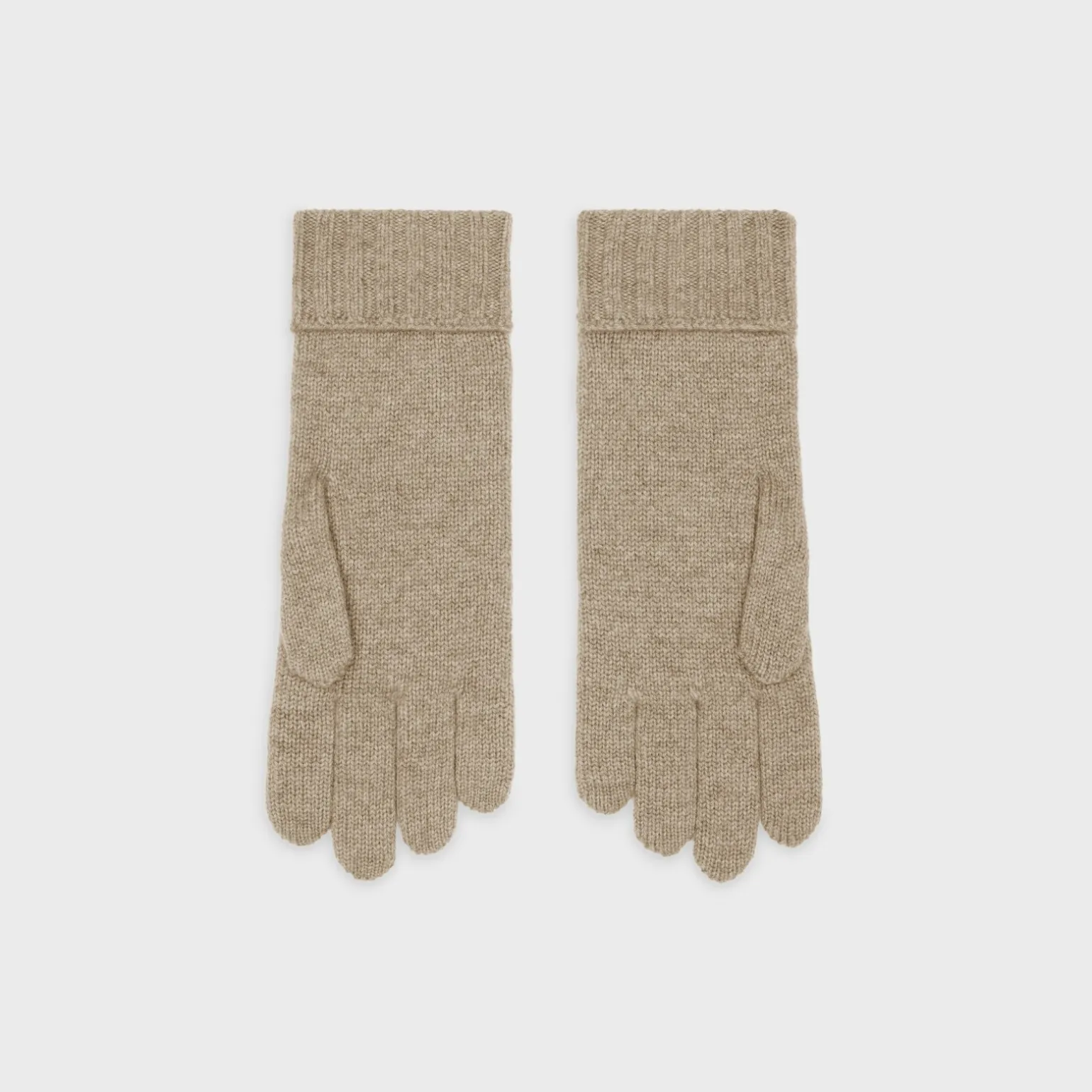 cable-knit triomphe gloves in cashmere