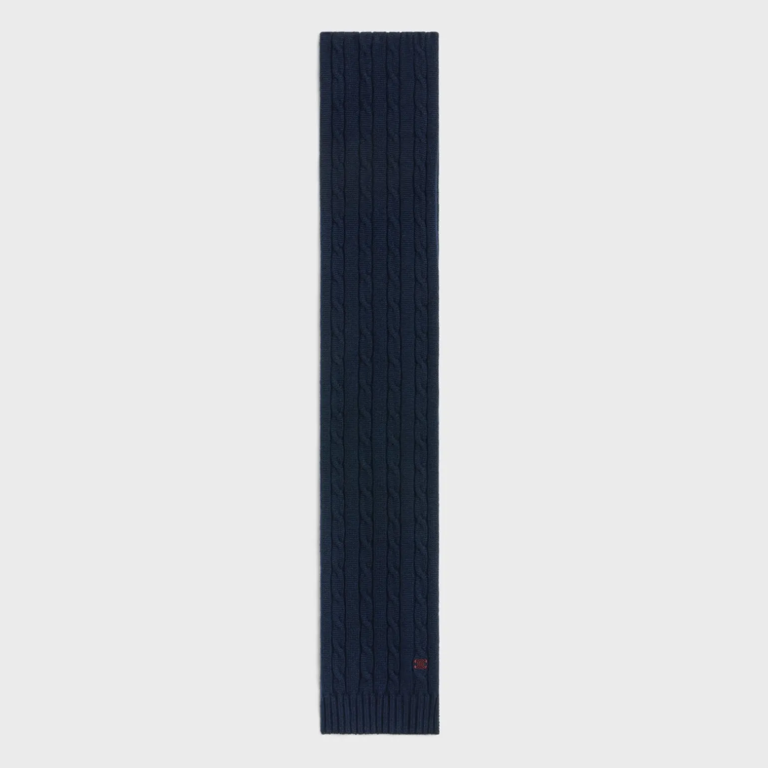 cable-knit triomphe scarf in cashmere