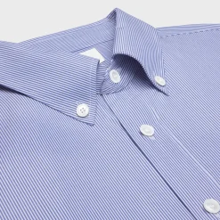 Cambridge shirt in striped cotton poplin