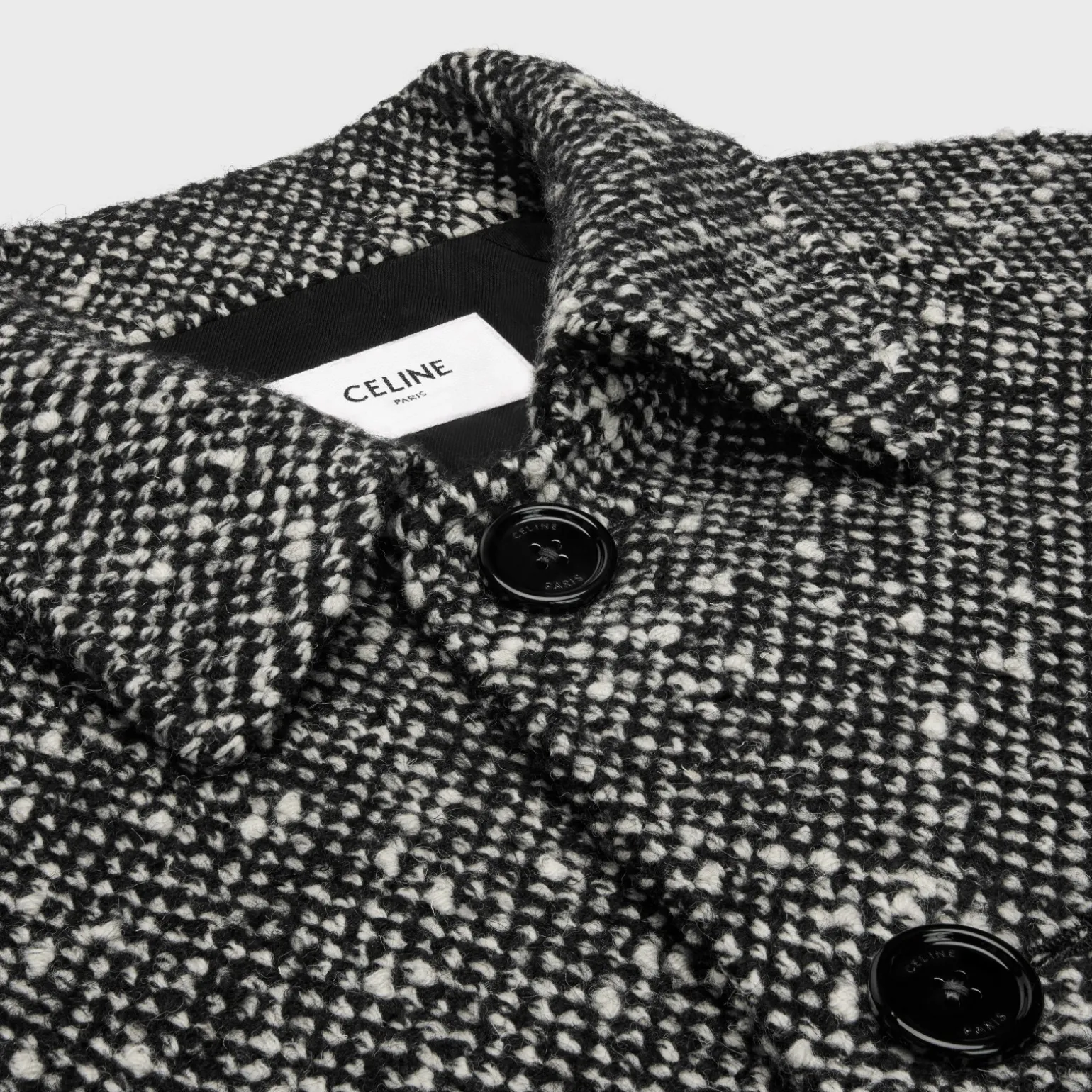 camden mac coat in wool tweed